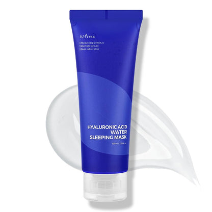 ISNTREE Hyaluronic Acid Water Sleeping Mask 100ml - Overnight Moisturizing Gel Mask for Radiant Glow