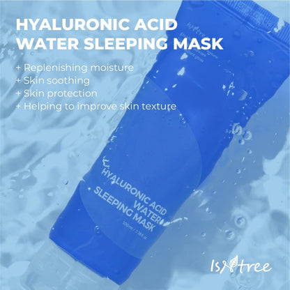 ISNTREE Hyaluronic Acid Water Sleeping Mask 100ml - Overnight Moisturizing Gel Mask for Radiant Glow