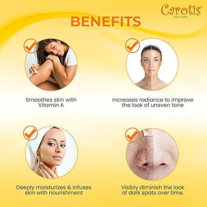 CAROTÏS Skin Brightening Body Lotion – 17.6 fl oz (500ml) – Dark Spot Remover with Shea Butter, Arbutin Complex & Vitamin A Avelisse