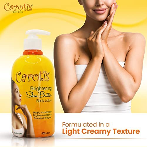 CAROTÏS Skin Brightening Body Lotion – 17.6 fl oz (500ml) – Dark Spot Remover with Shea Butter, Arbutin Complex & Vitamin A Avelisse