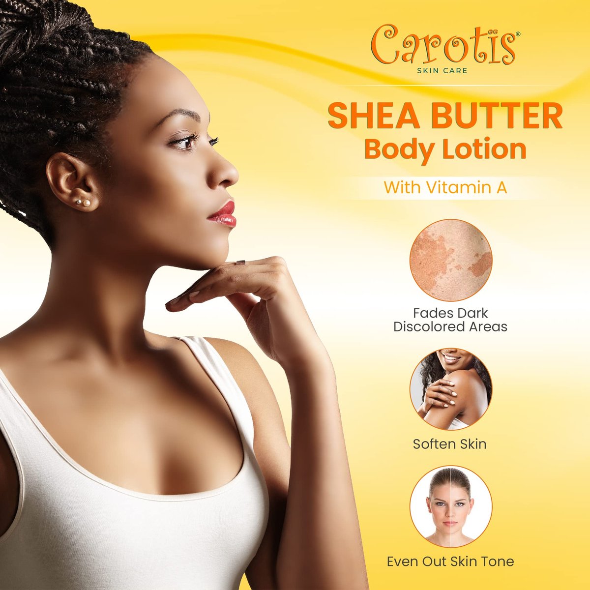 CAROTÏS Skin Brightening Body Lotion – 17.6 fl oz (500ml) – Dark Spot Remover with Shea Butter, Arbutin Complex & Vitamin A Avelisse