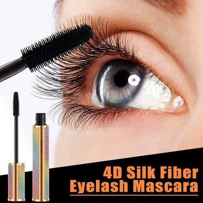 2 Pack Black Volume & Length Lasting All Day Mascara, 4D Silk Fiber Lash, Waterproof Lengthening No Clumping & Smudging Avelisse