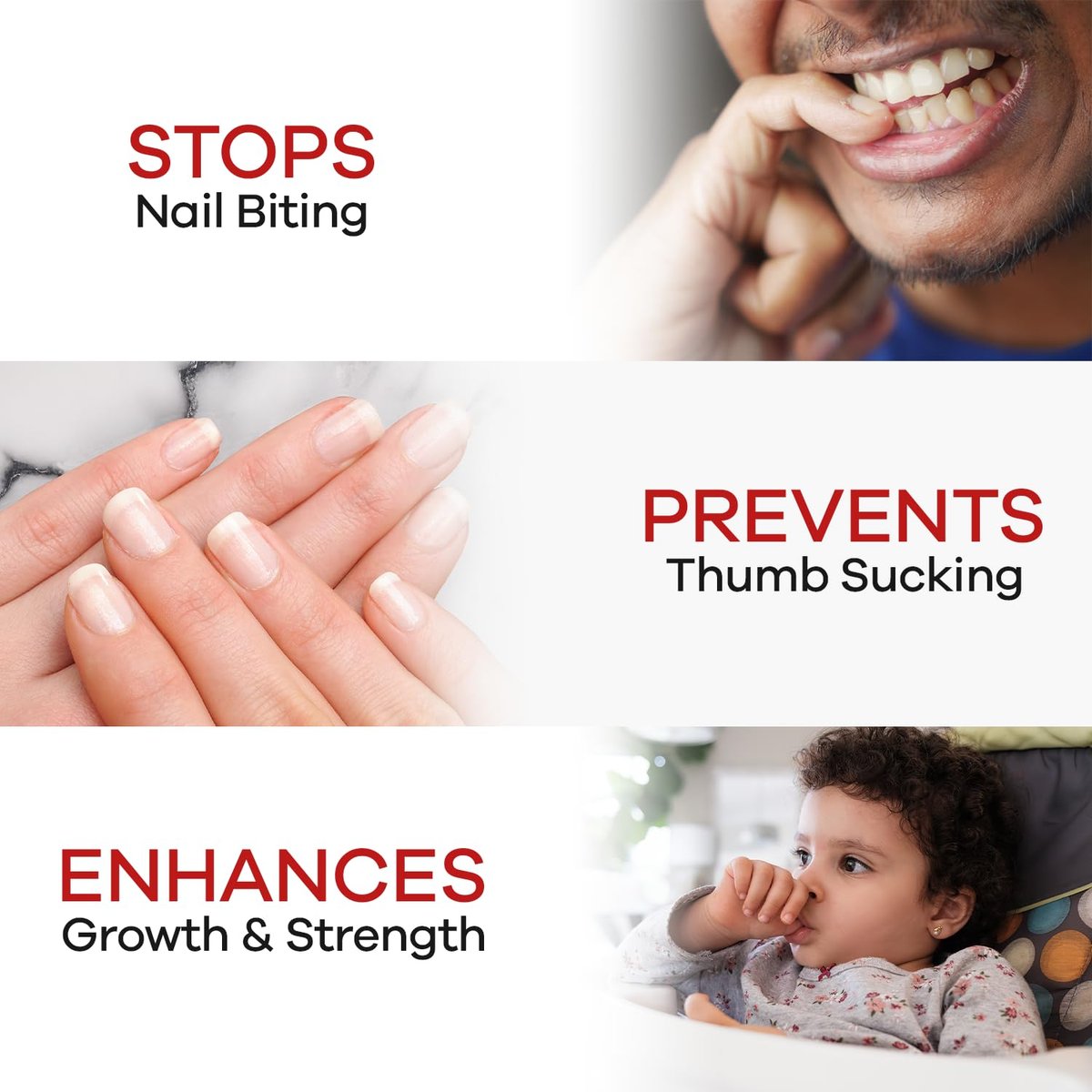 ELLIE CHASE Stop Nail Biting Deterrent Treatment Polish – Extra Bitter Taste, 0.5 Oz – Safe for Adults & Kids – Helps Nail Growth – Made in USA – DBP Free, TPHP Free - görsel 7