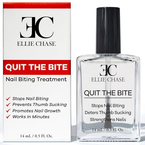 ELLIE CHASE Stop Nail Biting Deterrent Treatment Polish – Extra Bitter Taste, 0.5 Oz – Safe for Adults & Kids – Helps Nail Growth – Made in USA – DBP Free, TPHP Free - görsel 2