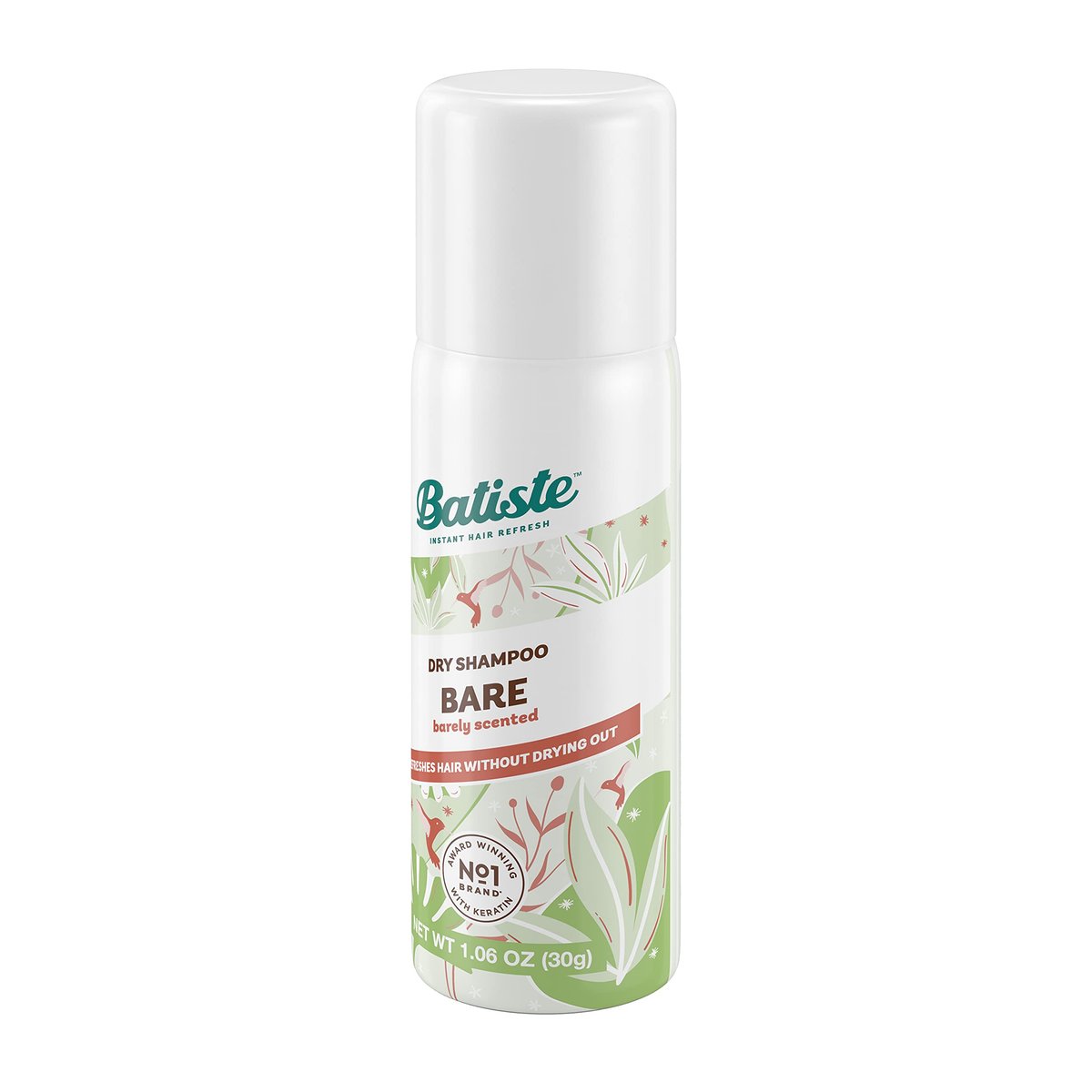 Batiste Dry Shampoo Bare Mini Travel Size 1.06 oz (Pack of 3) - Invisible, Unscented Avelisse