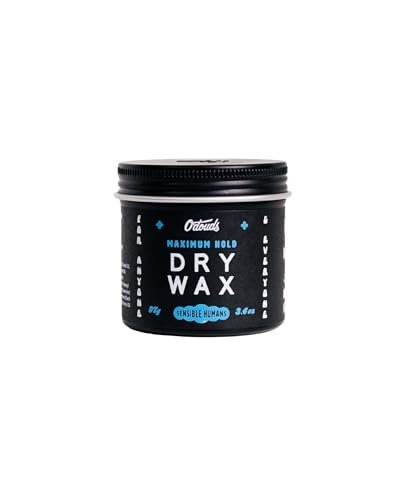 O'Douds Dry Wax - Natural Hair Wax for Men - Strong Hold, Neutral Finish, Bergamot & Green Tea Scent (3.4 oz) Avelisse