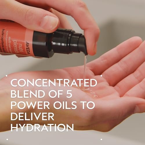 Aveda Nutriplenish Multi-Use Hair Oil – Hydrating Pre-Shampoo Treatment, Styling & Leave-In Oil for Dry Hair (1 fl oz) Avelisse