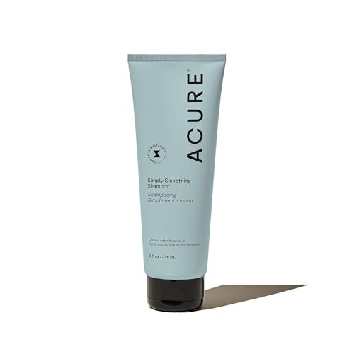 Acure Simply Smoothing Shampoo – Hydrating Anti-Frizz Shampoo with Coconut Water, Vegan & Sulfate-Free for Dry, Damaged Hair – 8 fl oz