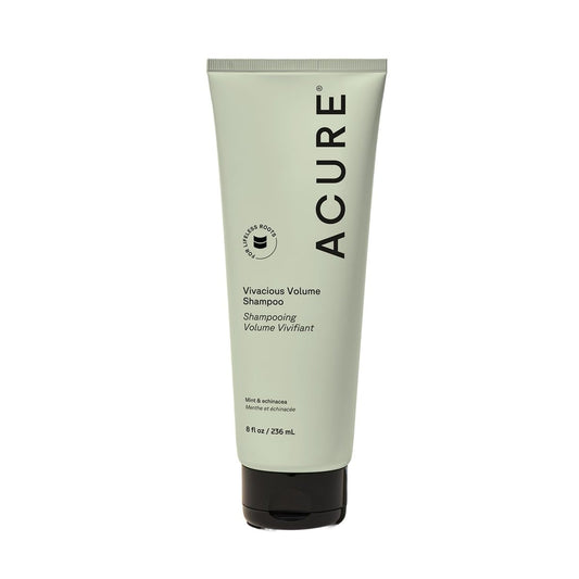 Acure Vivacious Volume Shampoo - Volumizing Shampoo for Fine Thin Hair, Add Body and Thicken Thinning Hair for Women & Men, Scalp Treatment with Mint, Sulfate & Paraben Free, Vegan - 8 fl oz