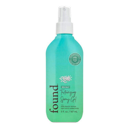 FOUND Haircare Sea Salt Texturizing Spray Gel - 5 oz | Beachy Waves & Light Hold Styling Treatment