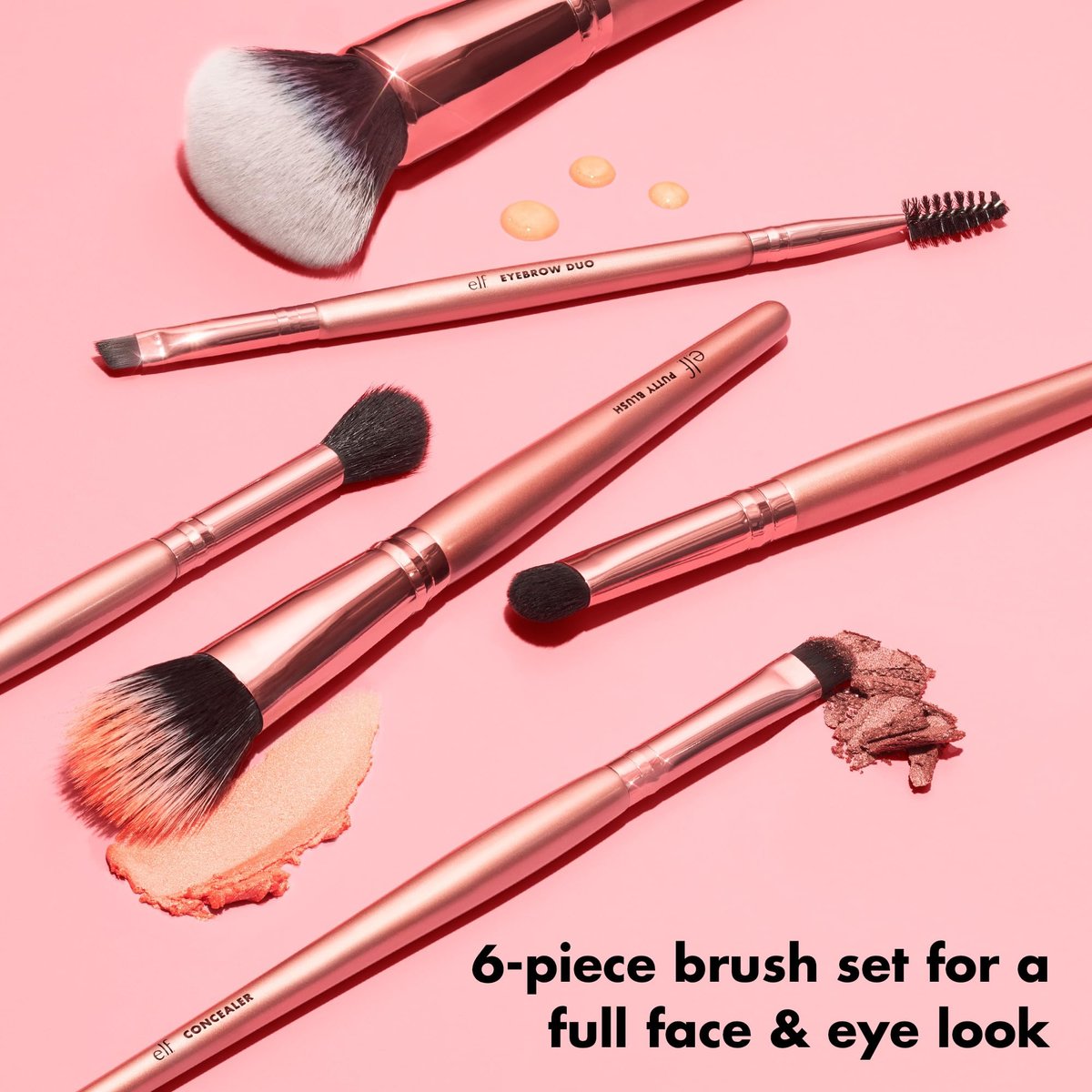 e.l.f. Flawless Face Kit - 6-Piece Brush Collection for Face, Eyes & Brows | Vegan & Cruelty-Free - görsel 3