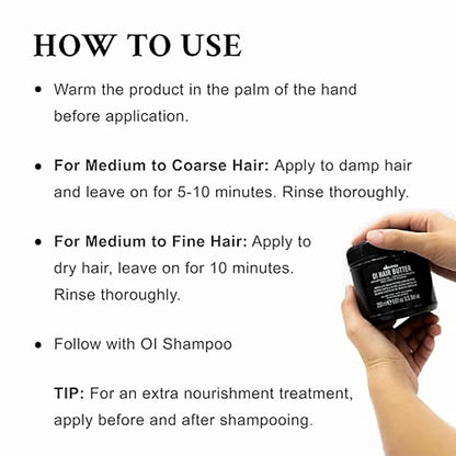 Davines OI Hair Butter – Deeply Nourishing Antioxidant Mask for All Hair Types, Hydrating Frizz Control & Instant Shine with Roucou Oil, Travel Size 2.54 Fl Oz