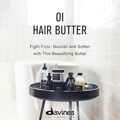 Davines OI Hair Butter – Deeply Nourishing Antioxidant Mask for All Hair Types, Hydrating Frizz Control & Instant Shine with Roucou Oil, Travel Size 2.54 Fl Oz