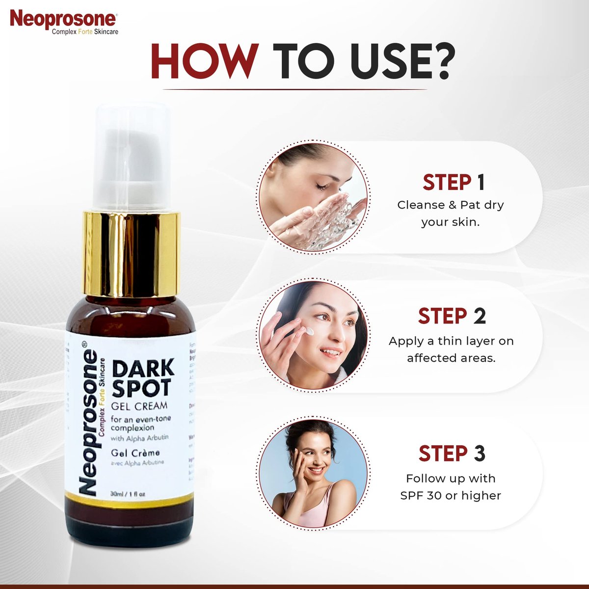 Neoprosone Dark Spot Remover for Face & Body - Brightening Cream for Blemishes, Sun Spots, Brown Spots - 1 Fl Oz Avelisse