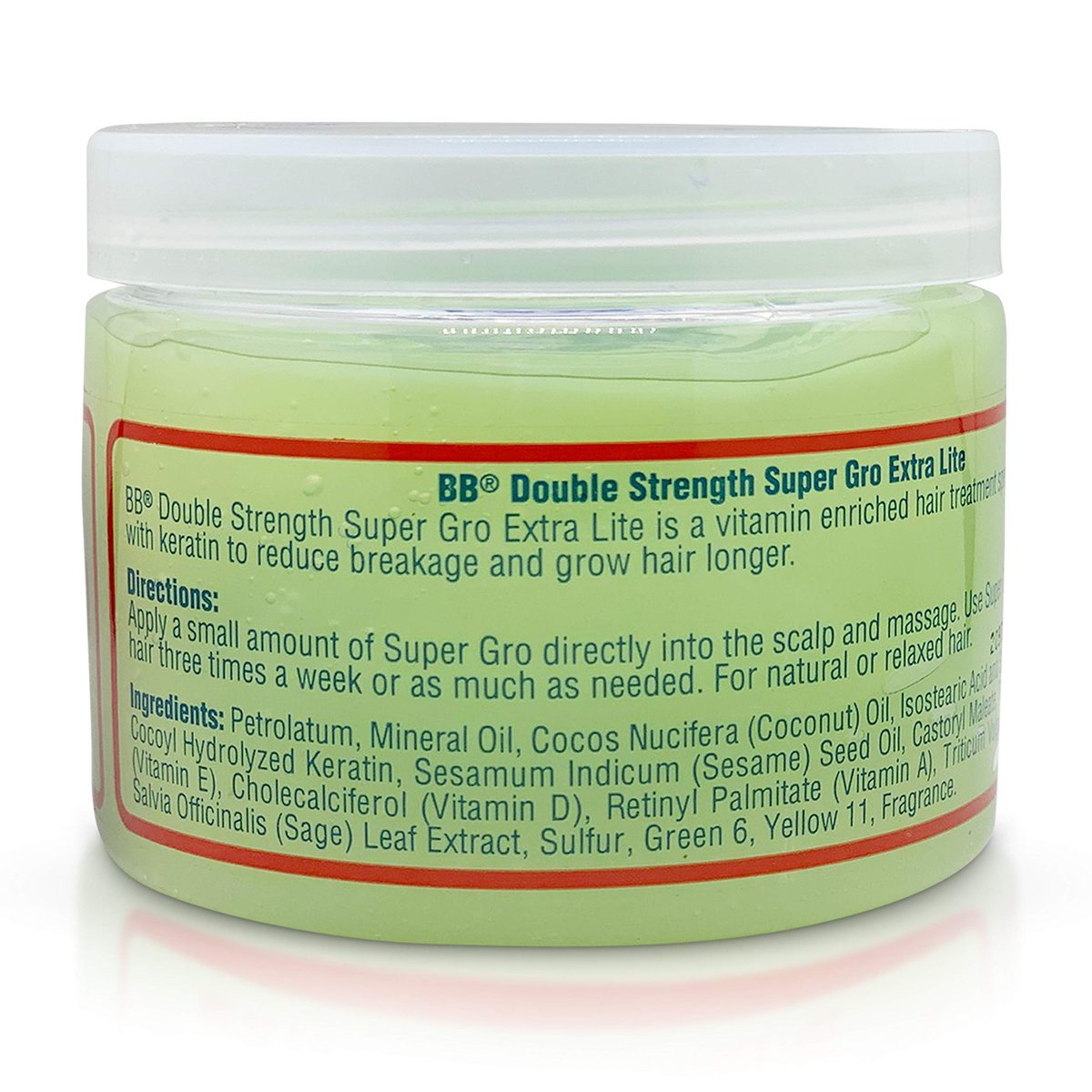 BB Super Gro Double Strength Hair Growth Formula - Organic Hair Regrowth with Keratin, Sage, Sulfur, Coconut Oil & Sesame Seed Oil (6 oz) - görsel 5