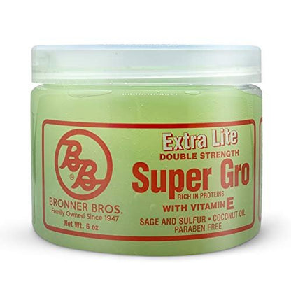 BB Super Gro Double Strength Hair Growth Formula - Organic Hair Regrowth with Keratin, Sage, Sulfur, Coconut Oil & Sesame Seed Oil (6 oz)