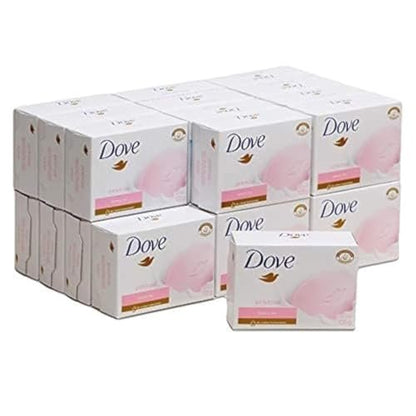 Dove Beauty Cream Bar Soaps, Pink/Rosa - 135g / 4.76oz (24-Pack) - Gentle Moisturizing Cleansing Bars Avelisse