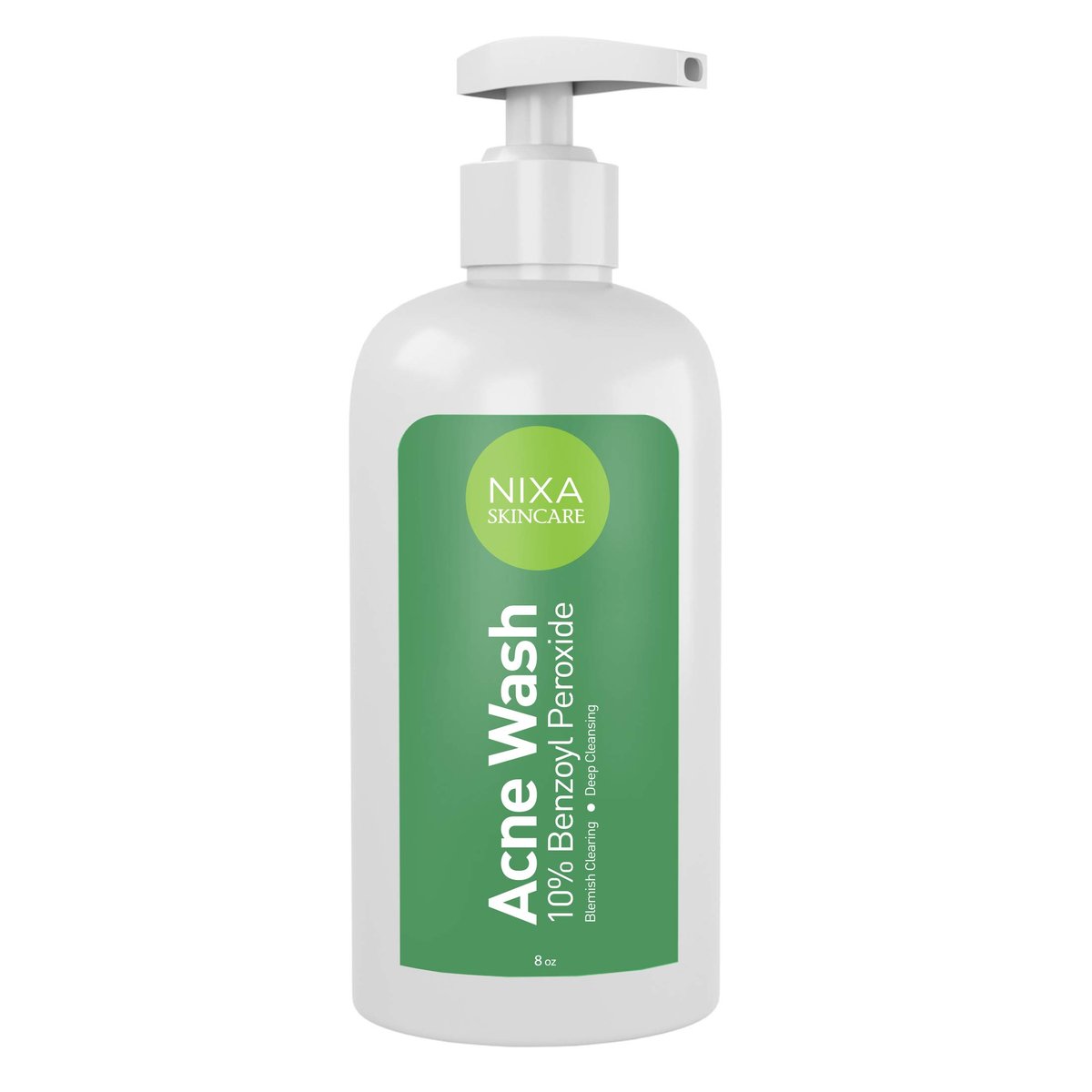 NIXA Skincare 10% Benzoyl Peroxide Wash - Acne Treatment Face and Body Cleanser for Teens and Adults - Unclog Pores, Reduce Sebum, Works on Contact - Non-Irritating Non-Oily Cleansing Formula - 8oz Avelisse
