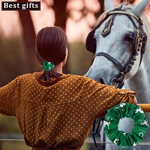12 Pieces Horse Scrunchies Bulk - Colorful Silk Satin Hair Ties for Women, Cowgirl Equestrian Gifts & Party Favors Avelisse