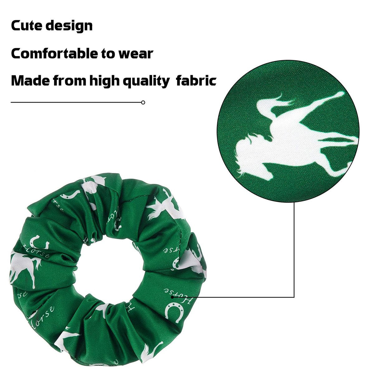12 Pieces Horse Scrunchies Bulk - Colorful Silk Satin Hair Ties for Women, Cowgirl Equestrian Gifts & Party Favors Avelisse