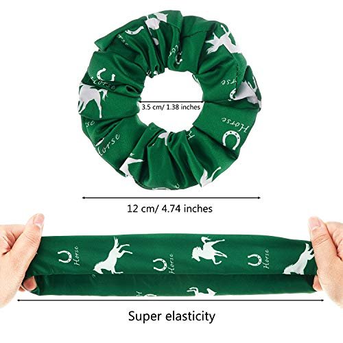 12 Pieces Horse Scrunchies Bulk - Colorful Silk Satin Hair Ties for Women, Cowgirl Equestrian Gifts & Party Favors Avelisse