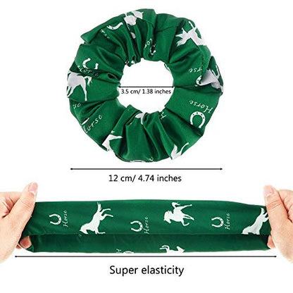 12 Pieces Horse Scrunchies Bulk - Colorful Silk Satin Hair Ties for Women, Cowgirl Equestrian Gifts & Party Favors Avelisse