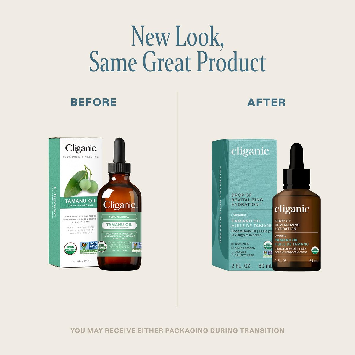 Cliganic USDA Organic Tamanu Oil, 100% Pure - Natural Cold Pressed Unrefined Hexane-Free for Face, Hair & Skin - görsel 3