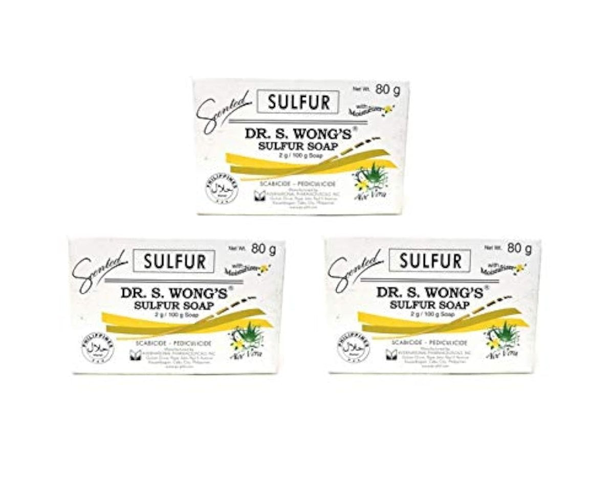 Dr. S. Wong Sulfur Soap (3 Pack, 240g Total) – Acne & Skin Care Avelisse