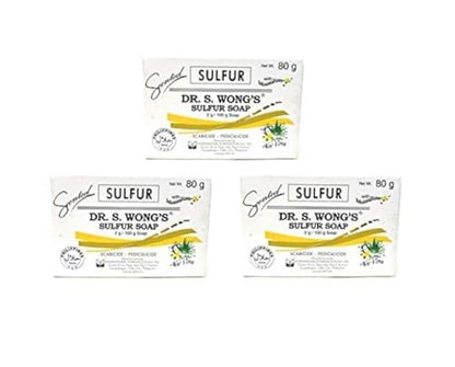 Dr. S. Wong Sulfur Soap (3 Pack, 240g Total) – Acne & Skin Care Avelisse