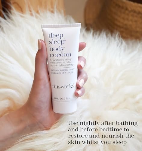 THISWORKS Deep Sleep Body Cocoon – Hydrating Body Lotion with Lavender, Chamomile & Vetivert – Soothing Nighttime Moisturizer for Dry Skin, Promotes Relaxation & Better Sleep – 100ml Avelisse