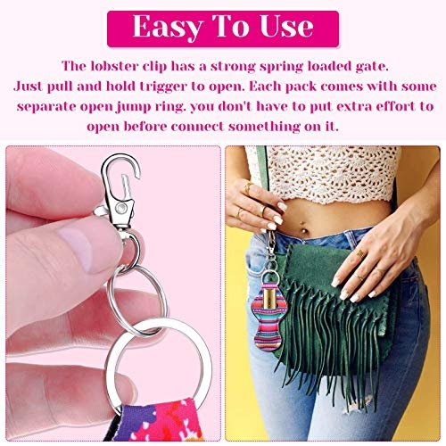 30-Pack Chapstick Holder Keychain Bulk with Keyring Clips - Assorted Colors Neoprene Lip Balm Holders - görsel 10