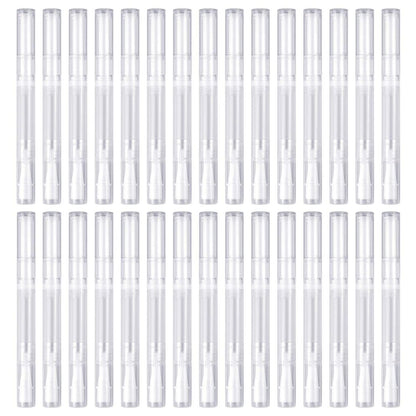 Awpeye 30-Pack 3ml Transparent Twist Pens - Empty Nail Oil Pen Brush Cosmetic Lip Gloss Container Applicators Avelisse