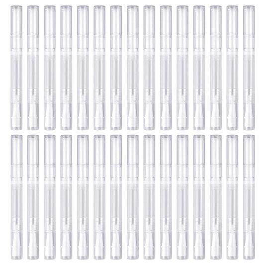 Awpeye 30-Pack 3ml Transparent Twist Pens - Empty Nail Oil Pen Brush Cosmetic Lip Gloss Container Applicators Avelisse