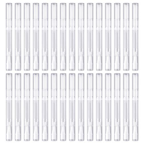Awpeye 30-Pack 3ml Transparent Twist Pens - Empty Nail Oil Pen Brush Cosmetic Lip Gloss Container Applicators Avelisse