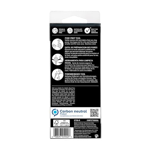 Tweezerman Pore Prep Tool – Stainless Steel Blackhead & Blemish Remover Avelisse