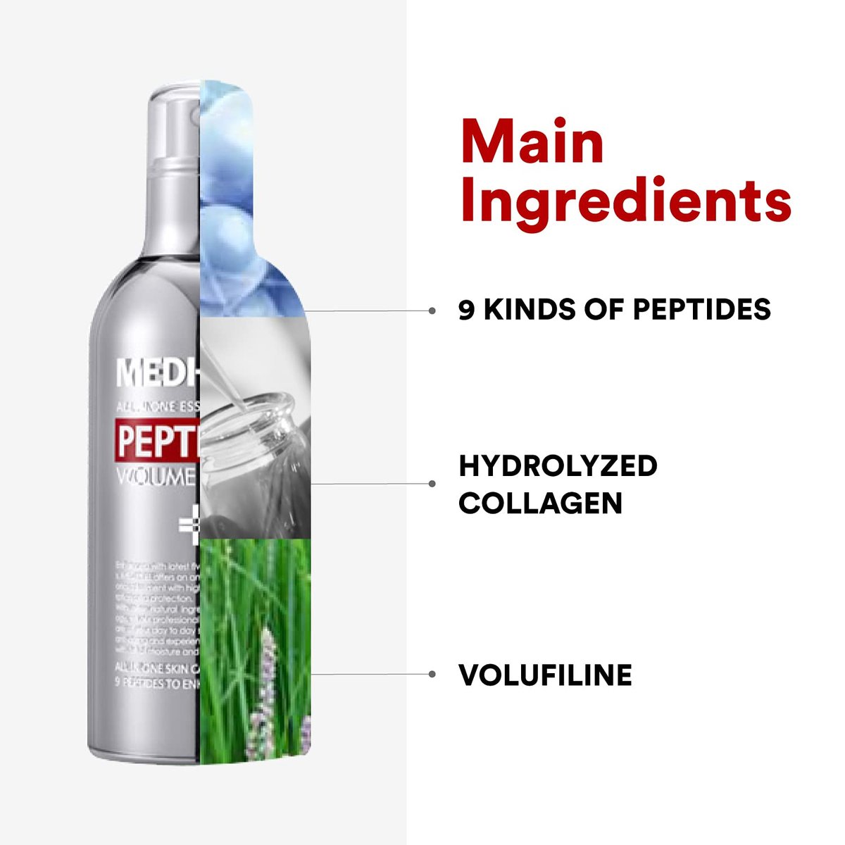 Medi-Peel Peptide 9 Volume All-in-One Essence – Anti-Wrinkle, Collagen & Brightening Korean Skincare (3.38 fl oz / 100ml) - görsel 5