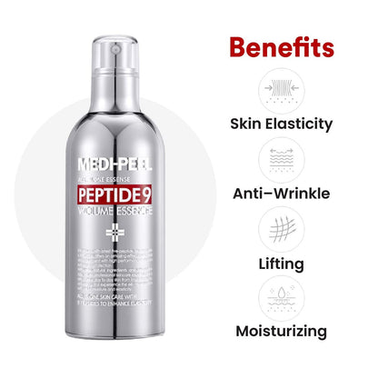 Medi-Peel Peptide 9 Volume All-in-One Essence – Anti-Wrinkle, Collagen & Brightening Korean Skincare (3.38 fl oz / 100ml)