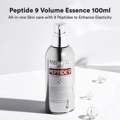 Medi-Peel Peptide 9 Volume All-in-One Essence – Anti-Wrinkle, Collagen & Brightening Korean Skincare (3.38 fl oz / 100ml)