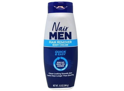 Nair Hair Remover for Men Body Cream, 12 oz (2-Pack) - Effective Hair Removal for Men Avelisse