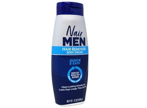 Nair Hair Remover for Men Body Cream, 12 oz (2-Pack) - Effective Hair Removal for Men Avelisse