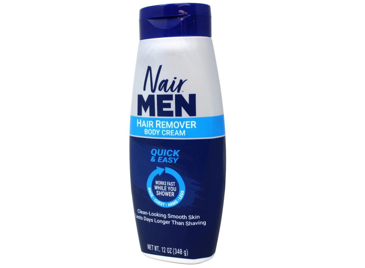 Nair Hair Remover for Men Body Cream, 12 oz (2-Pack) - Effective Hair Removal for Men Avelisse