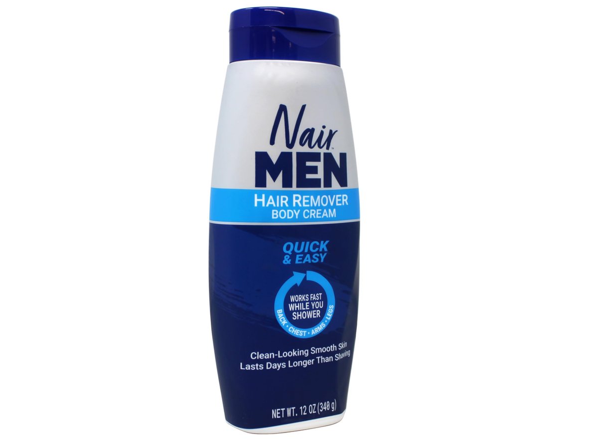Nair Hair Remover for Men Body Cream, 12 oz (2-Pack) - Effective Hair Removal for Men Avelisse
