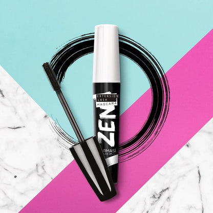 FARMASi Zen Extension Lash Mascara - Lengthening & Volumizing, Clump-Free, Smudge-Free, Blackest Black Avelisse
