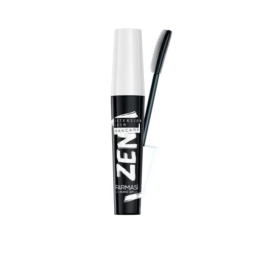 FARMASi Zen Extension Lash Mascara - Lengthening & Volumizing, Clump-Free, Smudge-Free, Blackest Black Avelisse