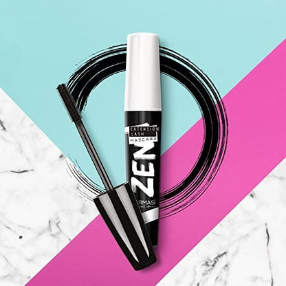 FARMASi Zen Extension Lash Mascara - Lengthening & Volumizing, Clump-Free, Smudge-Free, Blackest Black Avelisse