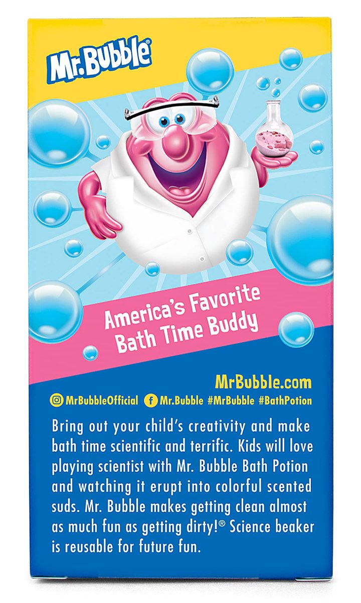 Mr. Bubble Kids Original Bath Bomb Potions - Colorful Fizzy Fun - Cool Foam and Bubble Science Beaker Bath Toys (Pack of 4) - görsel 3