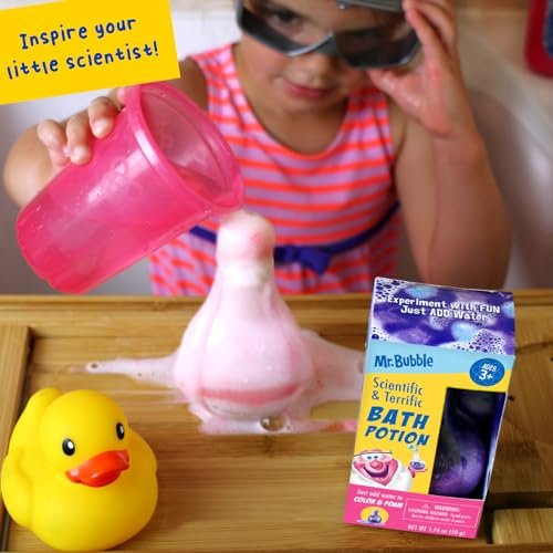 Mr. Bubble Kids Original Bath Bomb Potions - Colorful Fizzy Fun - Cool Foam and Bubble Science Beaker Bath Toys (Pack of 4) - görsel 12