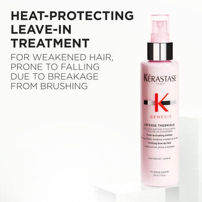 Kerastase Genesis Thermique Blow Dry Primer – Heat Protectant & Anti-Breakage for Weak or Damaged Hair, 5.1 Fl Oz Avelisse