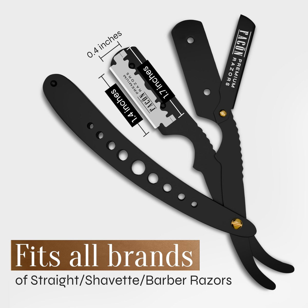 Facón 100 Count Single Edge Razor Blades – Premium Platinum Japanese Stainless Steel for Barber Straight Razor Shaving - görsel 13