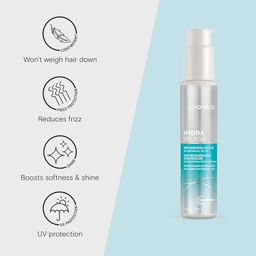 Joico HydraSplash Replenishing Leave-In Conditioner for Fine, Medium, Dry Hair - Boost Shine & Softness, Tame Frizz & Hydrate with Sea Kelp & Coconut Water - 3.38 Fl Oz Avelisse
